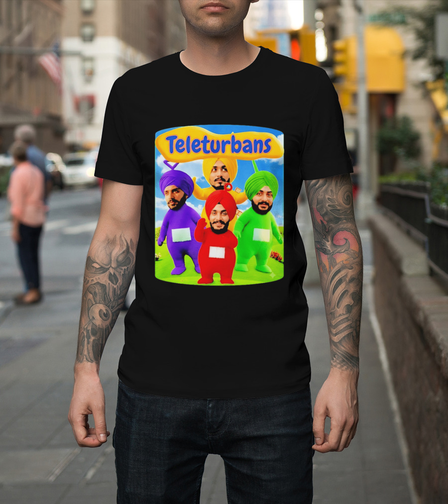 Teleturbans Colorful Characters Parody Featuring Turbans T-Shirt