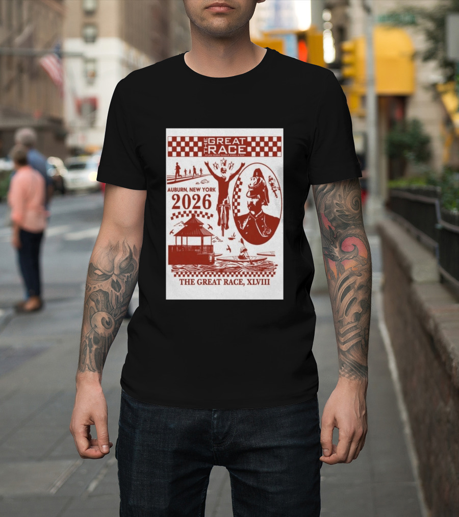 The Great Race Auburn New York 2026 XLVIII Miles Keuka Paddle Wheel Run T-Shirt