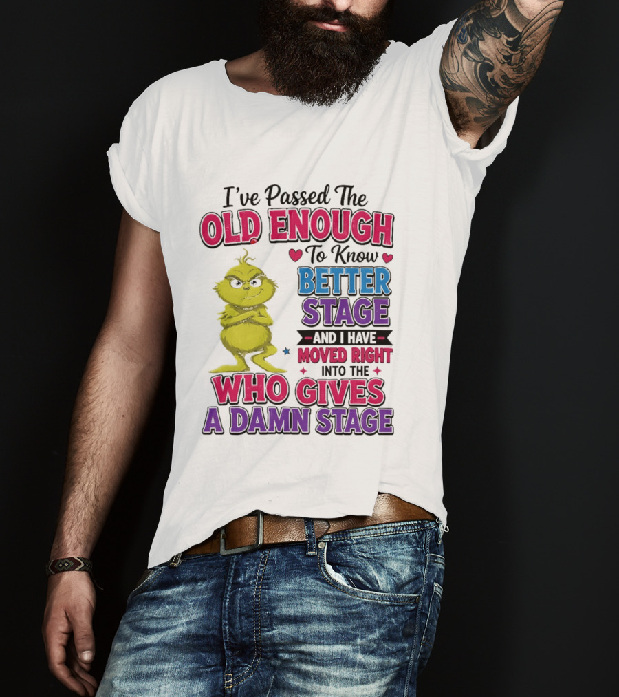 Passed The Old Enough To Know Better Moved Right Into The Who Gives A Damn Stage T-Shirt