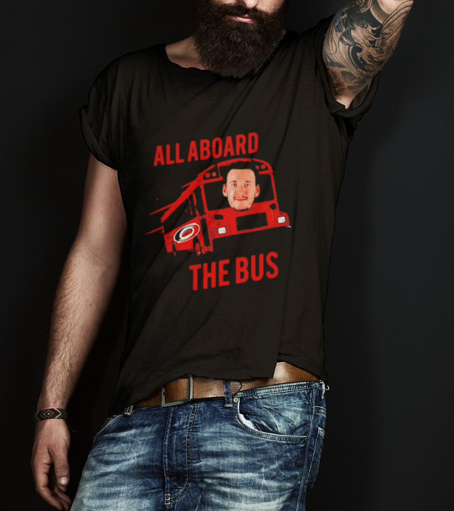 Andrei Svechnikov All Aboard The Bus Carolina Hurricanes NHL Hockey Player T-Shirt