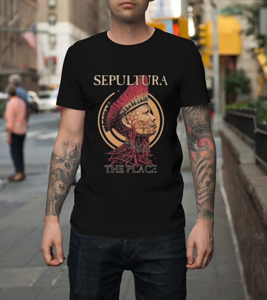Sepultura Roots Bloody Roots The Place Iconic Indigenous T-Shirt