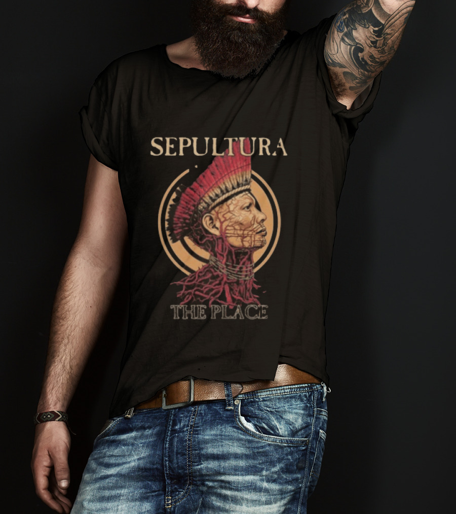 Sepultura Roots Bloody Roots The Place Iconic Indigenous T-Shirt