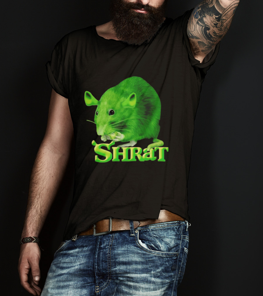 Shrat Chaos Potato Meme Shrek Rat Green Rodent Hybrid T-Shirt