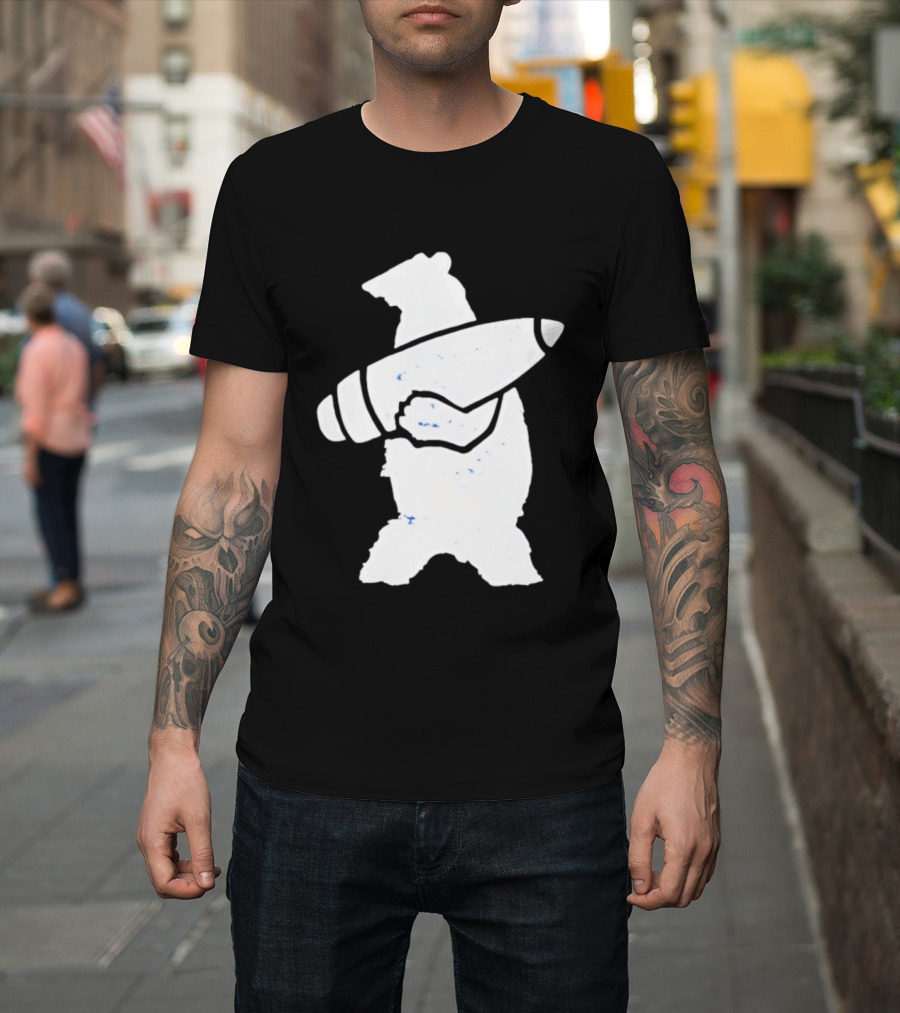 Bear Holding Artillery Shell Military Corporal T-Shirt