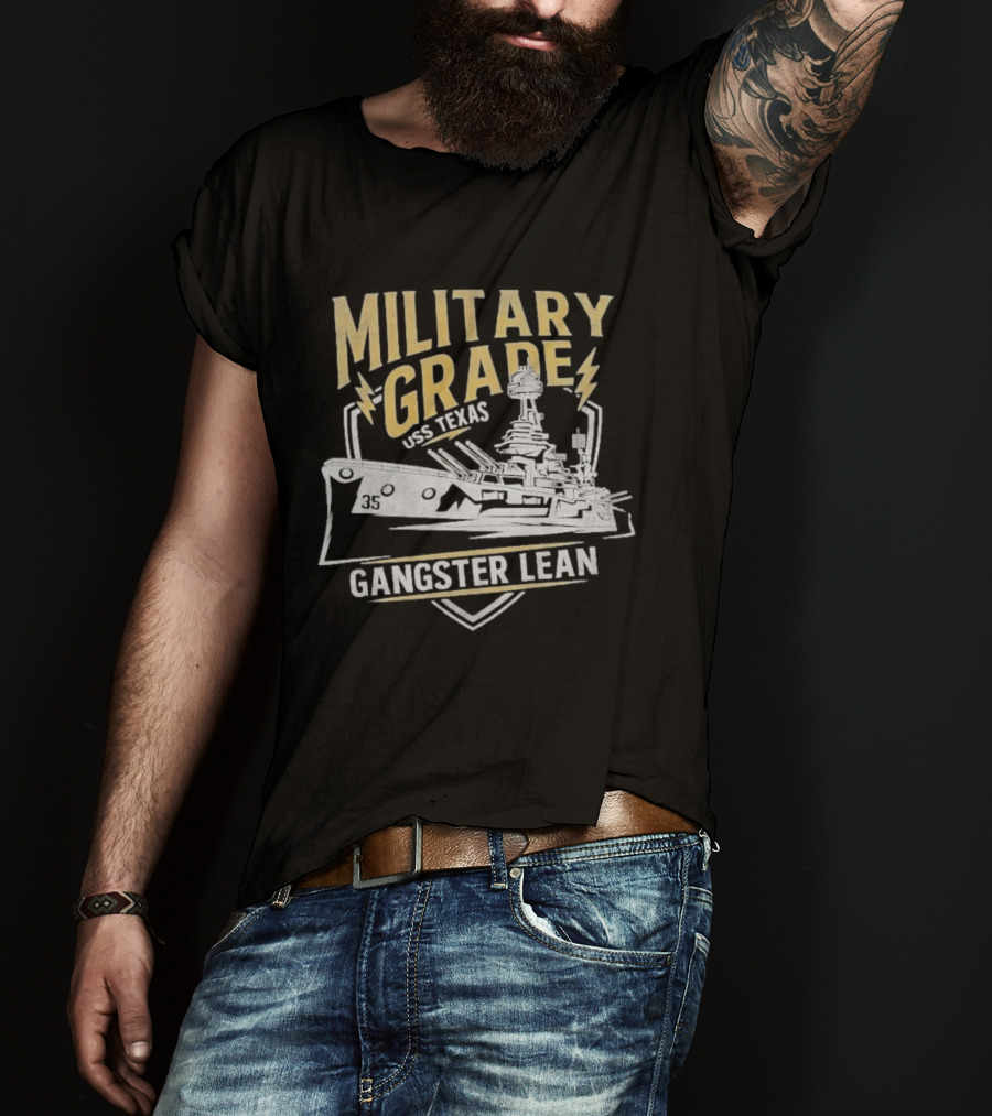 Military Grade USS Texas Gangster Lean T-Shirt