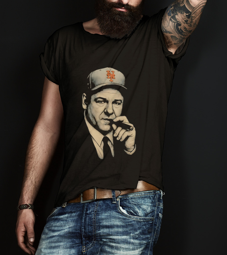 Tony Soprano New York Mets Cap Smoking Cigar T-Shirt