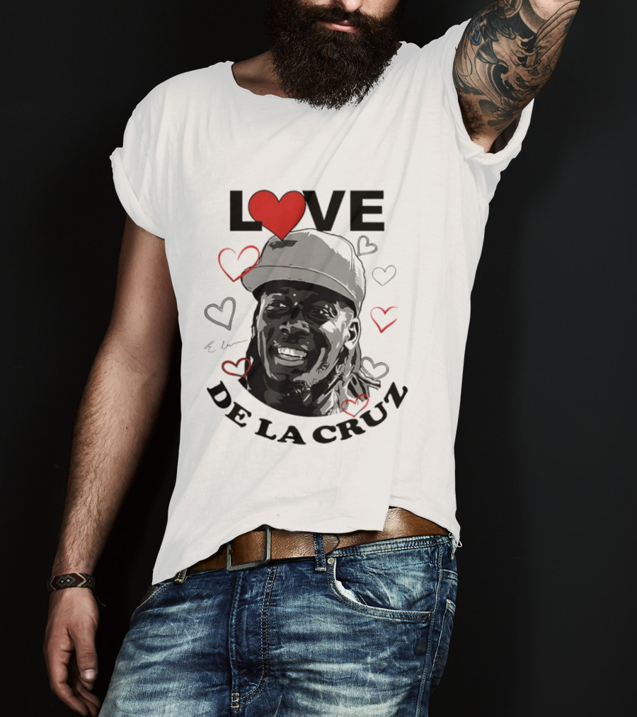 Love Heart Design Elly De La Cruz Cincinnati Reds Baseball T-Shirt