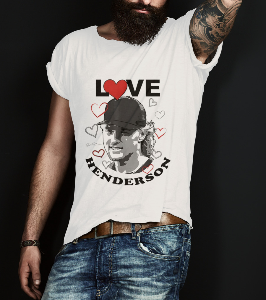 Love Gunnar Henderson Baltimore Orioles Baseball Heart T-Shirt