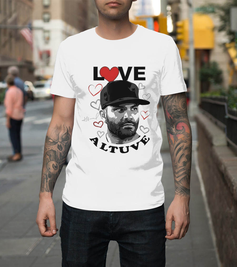 Love Altuve Houston Baseball Heart T-Shirt