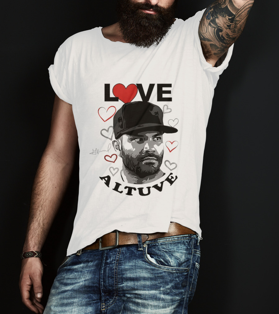 Love Altuve Houston Baseball Heart T-Shirt