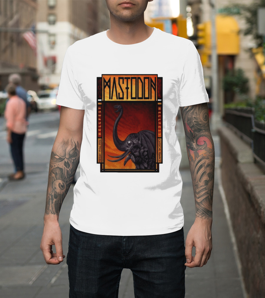 Mastodon Hellfest Clisson France June 19 2026 Dragon T-Shirt