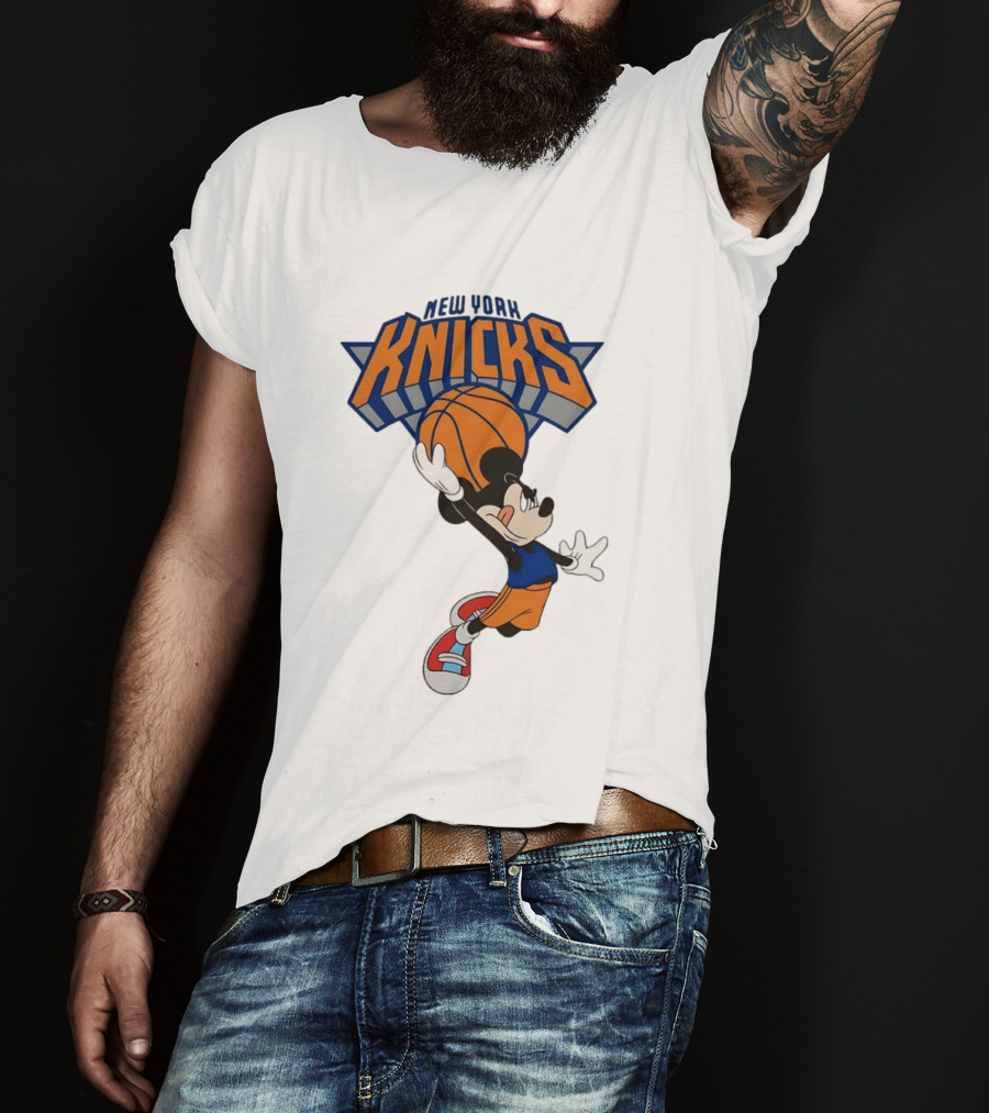 Mickey Mouse NBA New York Knicks Basketball Player Disney T-Shirt