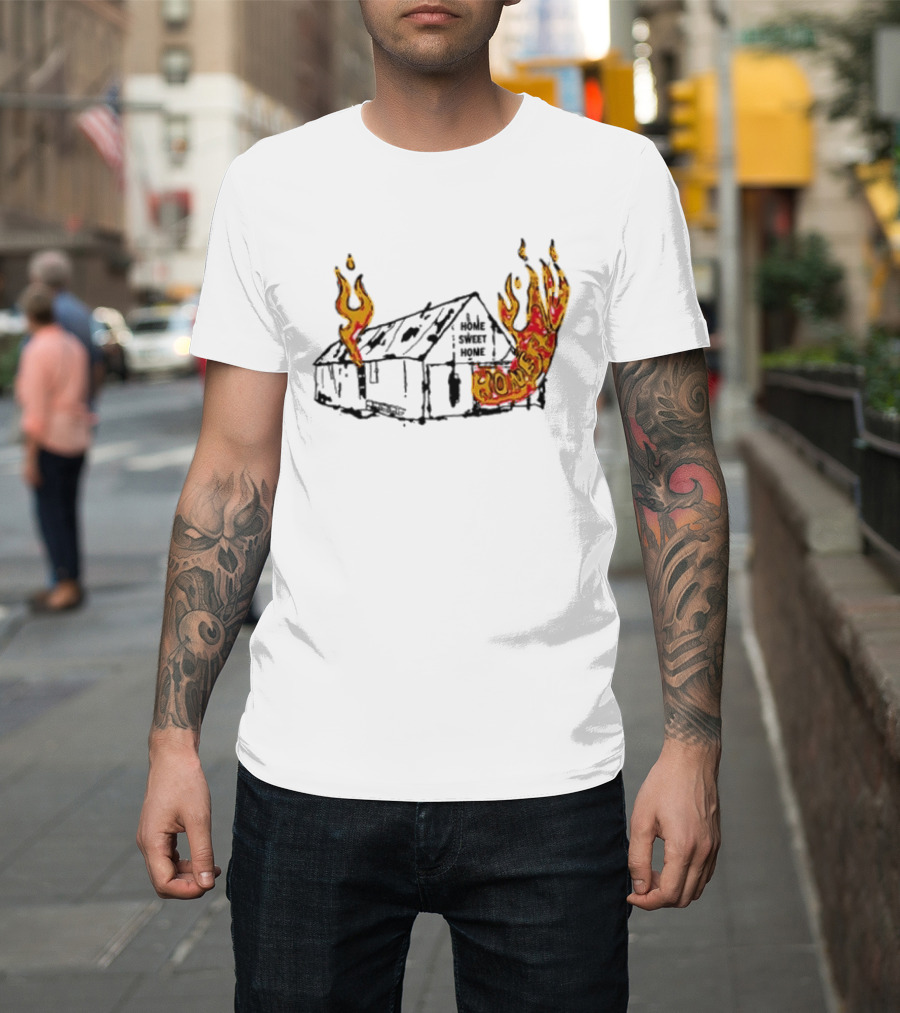 Honestav Music Home Sweet Home House On Fire T-Shirt
