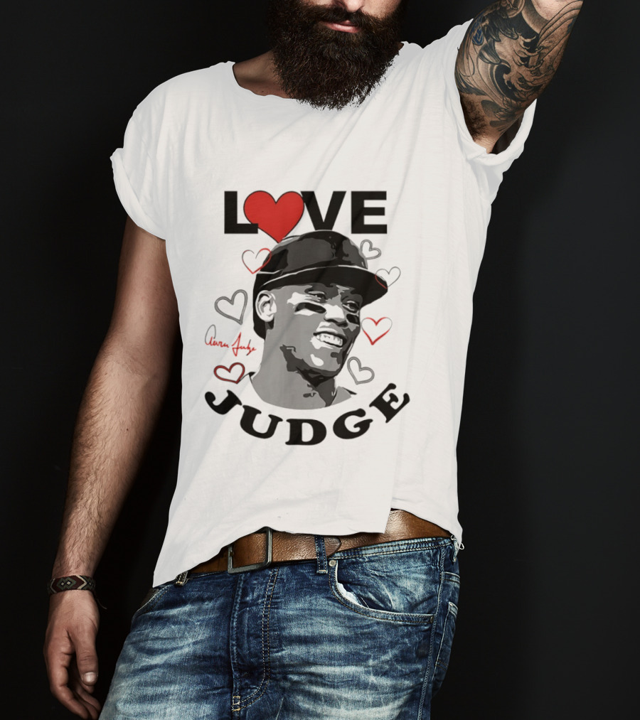 Love Aaron Judge New York Yankees Heart T-Shirt