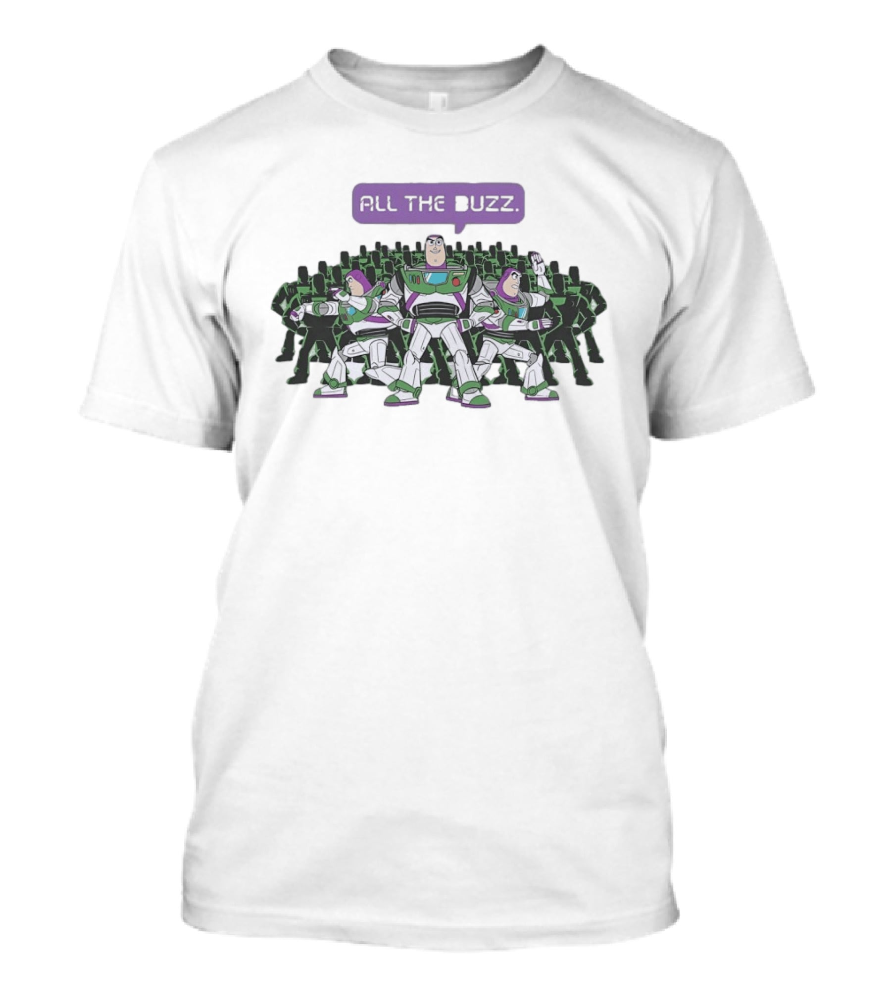All The Buzz Multi Buzz Lightyear Toy Story 2026 T-Shirt