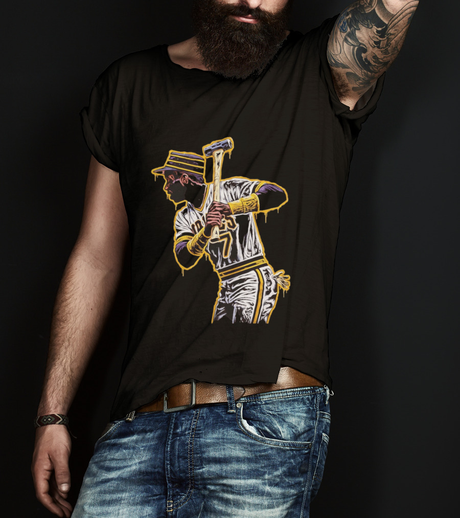 Roberto Clemente Pittsburgh Pirates Number 21 Baseball T-Shirt