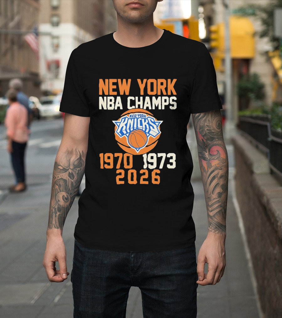 New York Knicks NBA Champs 1970 1973 2026 T-Shirt