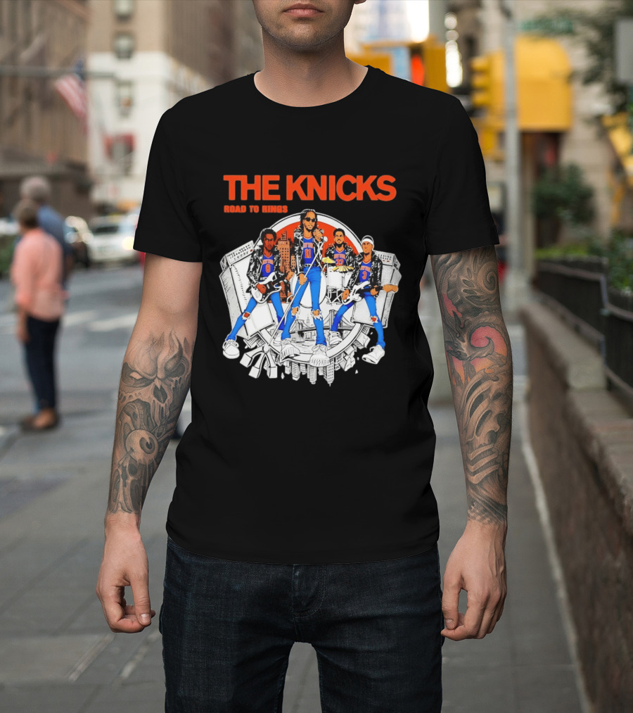 THE KNICKS Players Rock Road To Rings New York Knicks T-Shirt