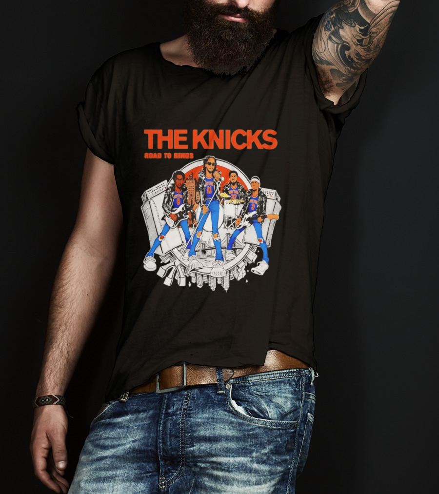 THE KNICKS Players Rock Road To Rings New York Knicks T-Shirt
