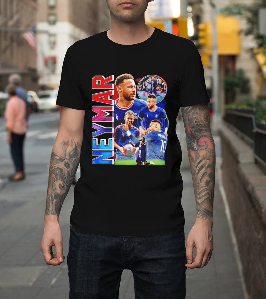 Neymar Paris Saint Germain Football Icon PSG Number 10 T-Shirt