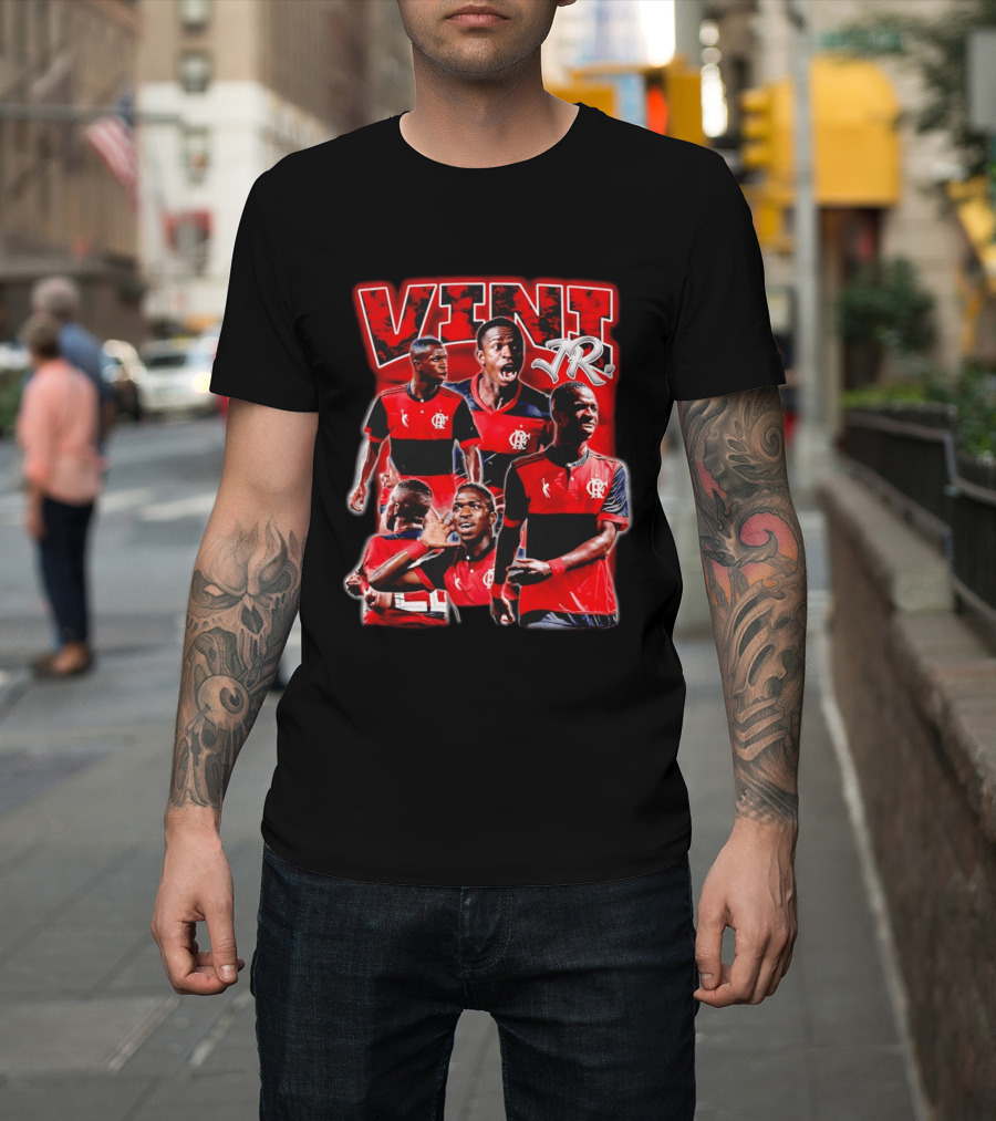 Vini Jr Flamengo Vinicius Junior Collage T-Shirt