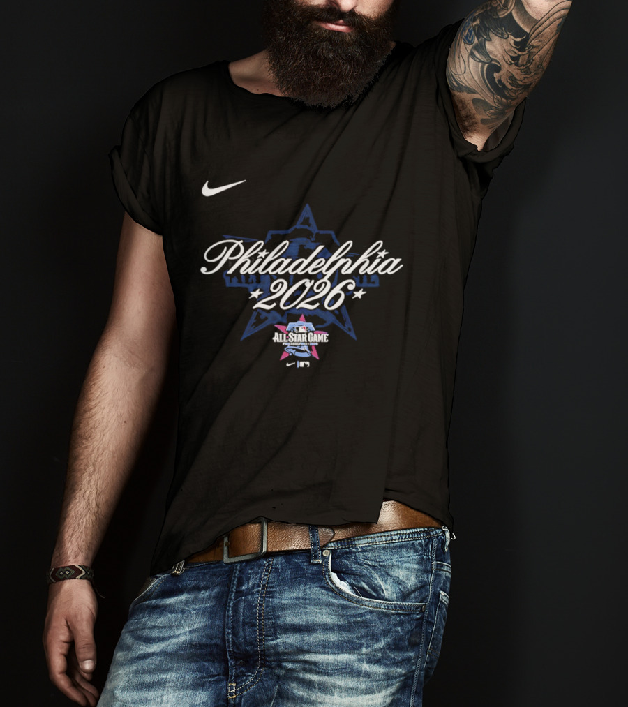 Nike Philadelphia 2026 MLB All Star Game Stars Liberty Bell T-Shirt