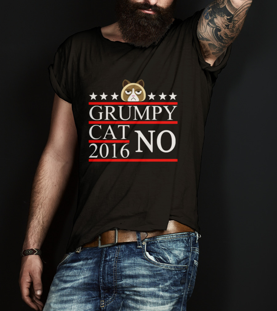 Grumpy Cat NO 2016 Five Stars T-Shirt