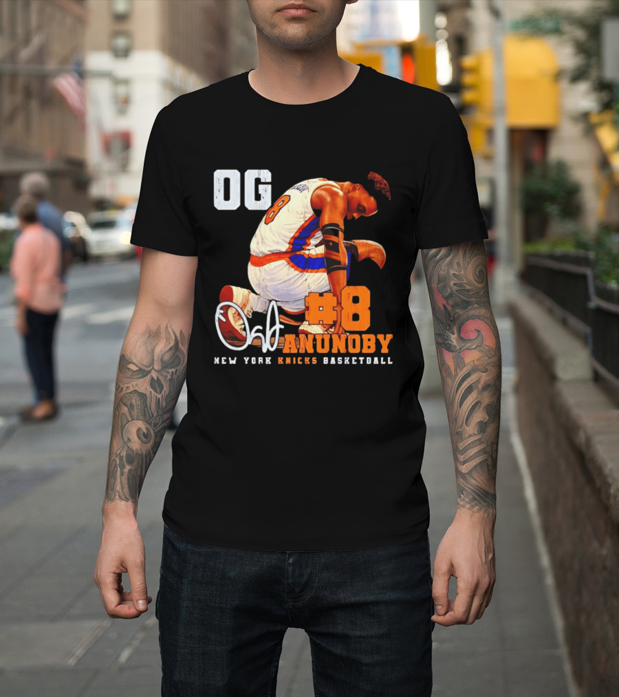 OG Anunoby Number 8 New York Knicks Basketball T-Shirt