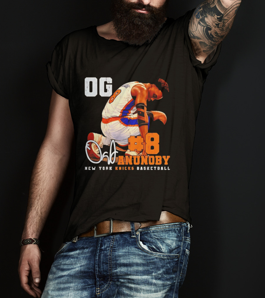 OG Anunoby Number 8 New York Knicks Basketball T-Shirt
