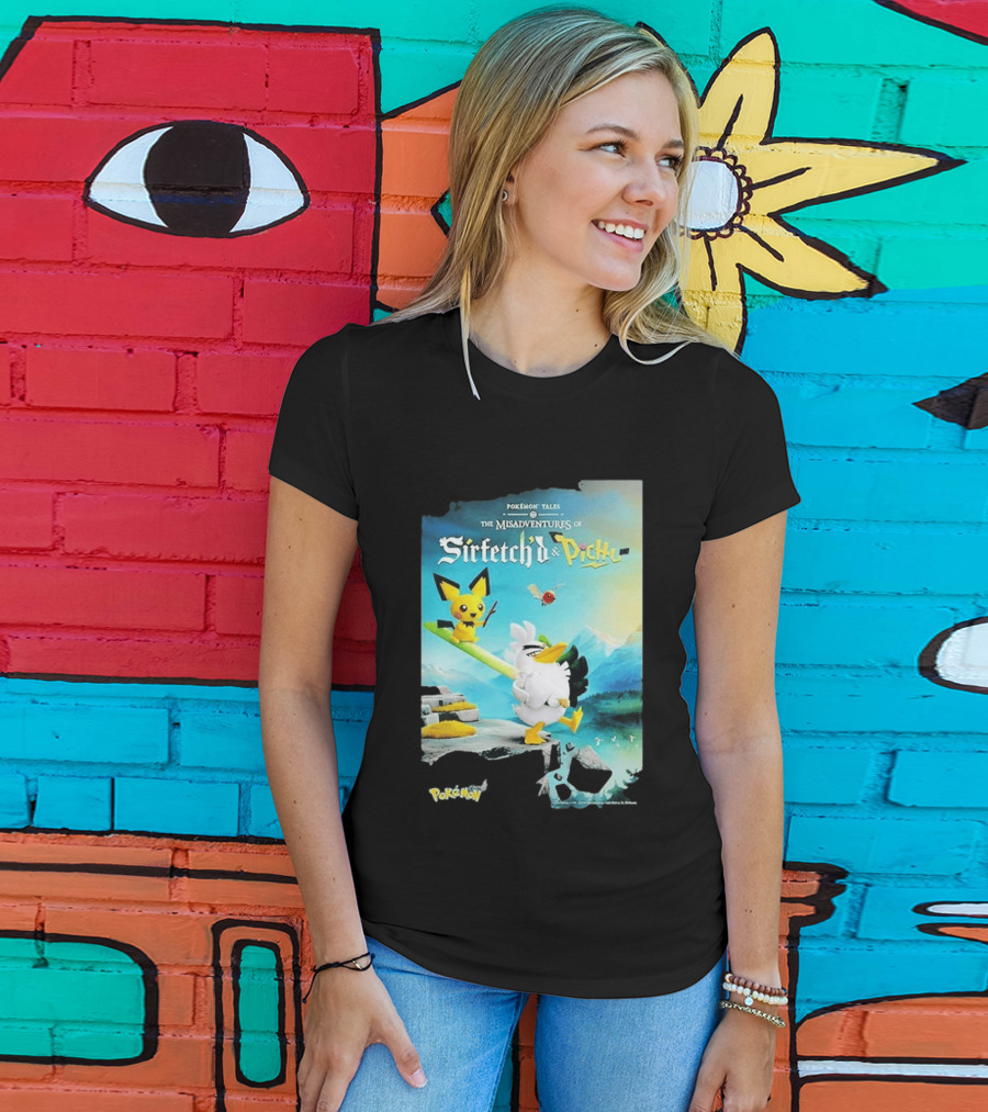 Pokémon Tales The Misadventures Of Sirfetch'd And Pichu Adventure Scene T-Shirt
