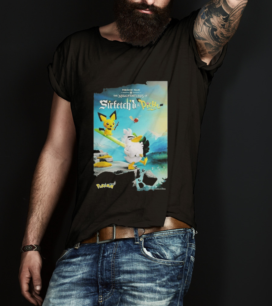 Pokémon Tales The Misadventures Of Sirfetch'd And Pichu Adventure Scene T-Shirt