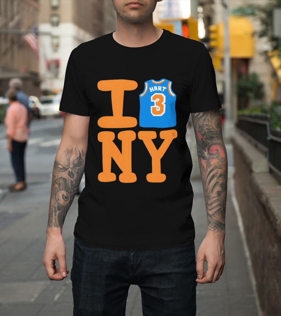 Josh Hart New York Knicks I Love NY 3 Basketball 2026 T-Shirt