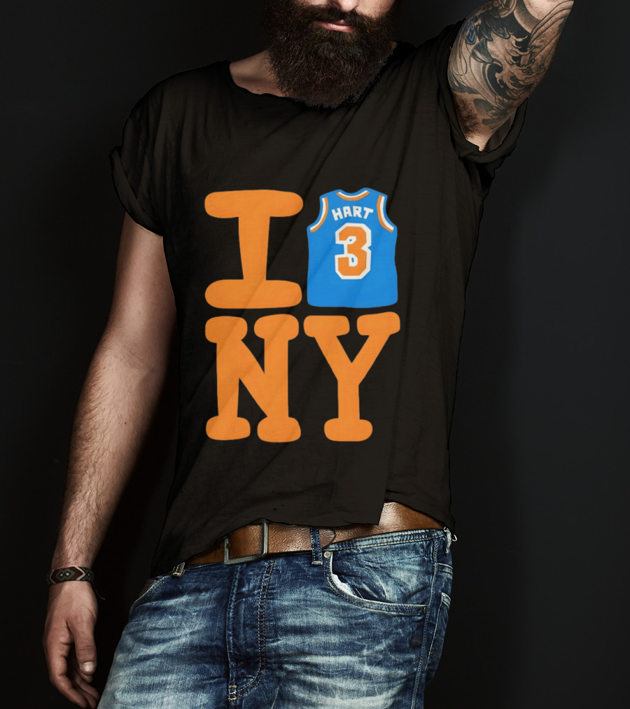 Josh Hart New York Knicks I Love NY 3 Basketball 2026 T-Shirt