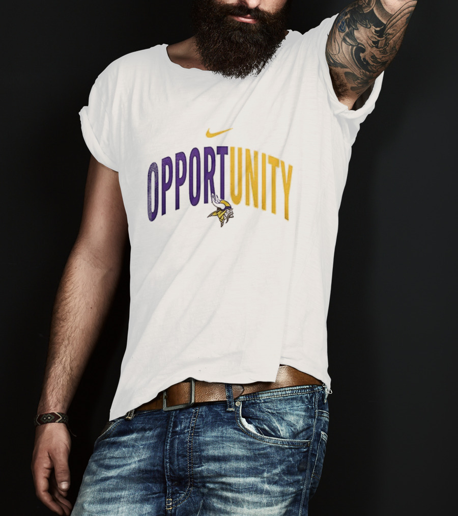 Nike Minnesota Vikings Opportunity Justice Freedom Equity T-Shirt