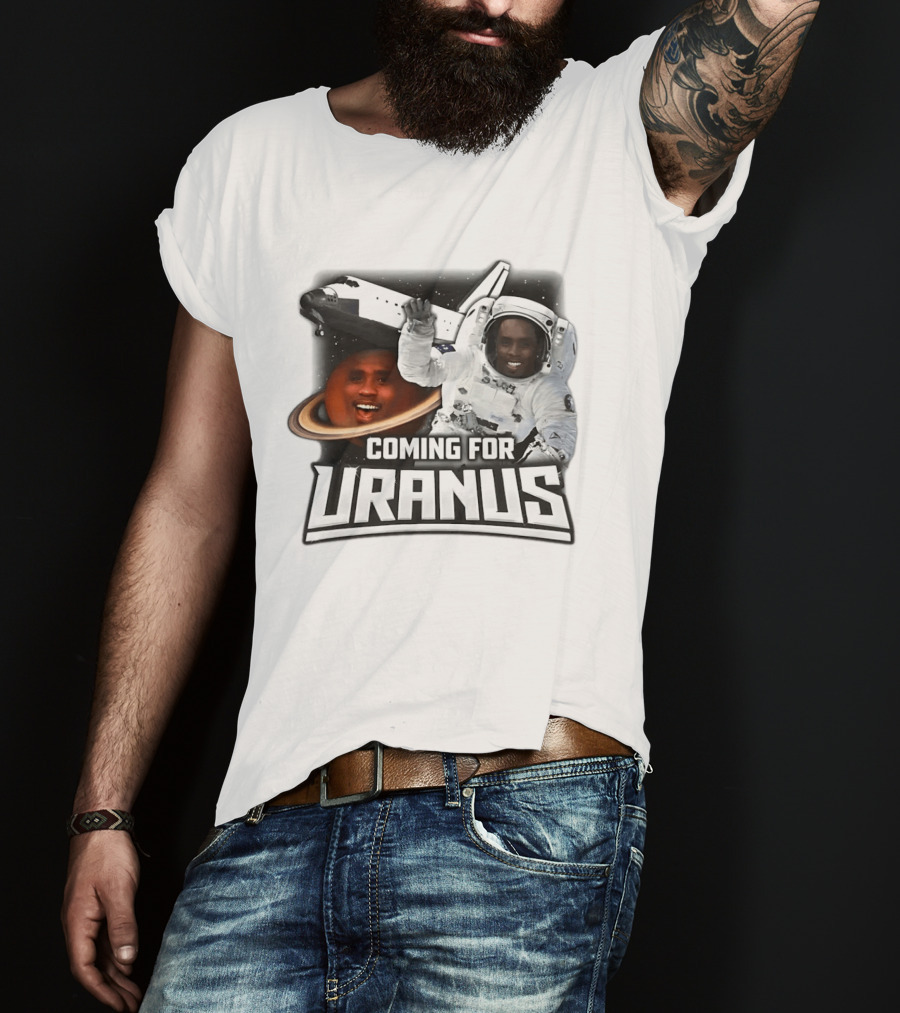 Coming For Uranus Astronaut Spaceship Humor T-Shirt