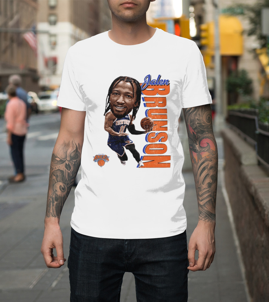 Jalen Brunson New York Knicks Basketball Caricature NBA Knicks T-Shirt