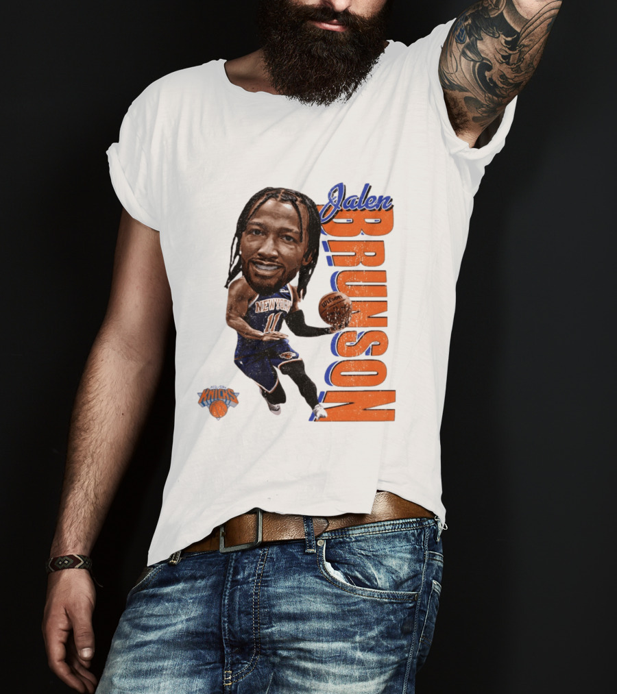 Jalen Brunson New York Knicks Basketball Caricature NBA Knicks T-Shirt