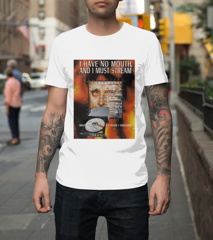 I Have No Mouth And I Must Stream Disc Drive Maze T-Shirt
