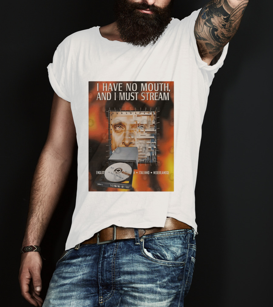 I Have No Mouth And I Must Stream Disc Drive Maze T-Shirt