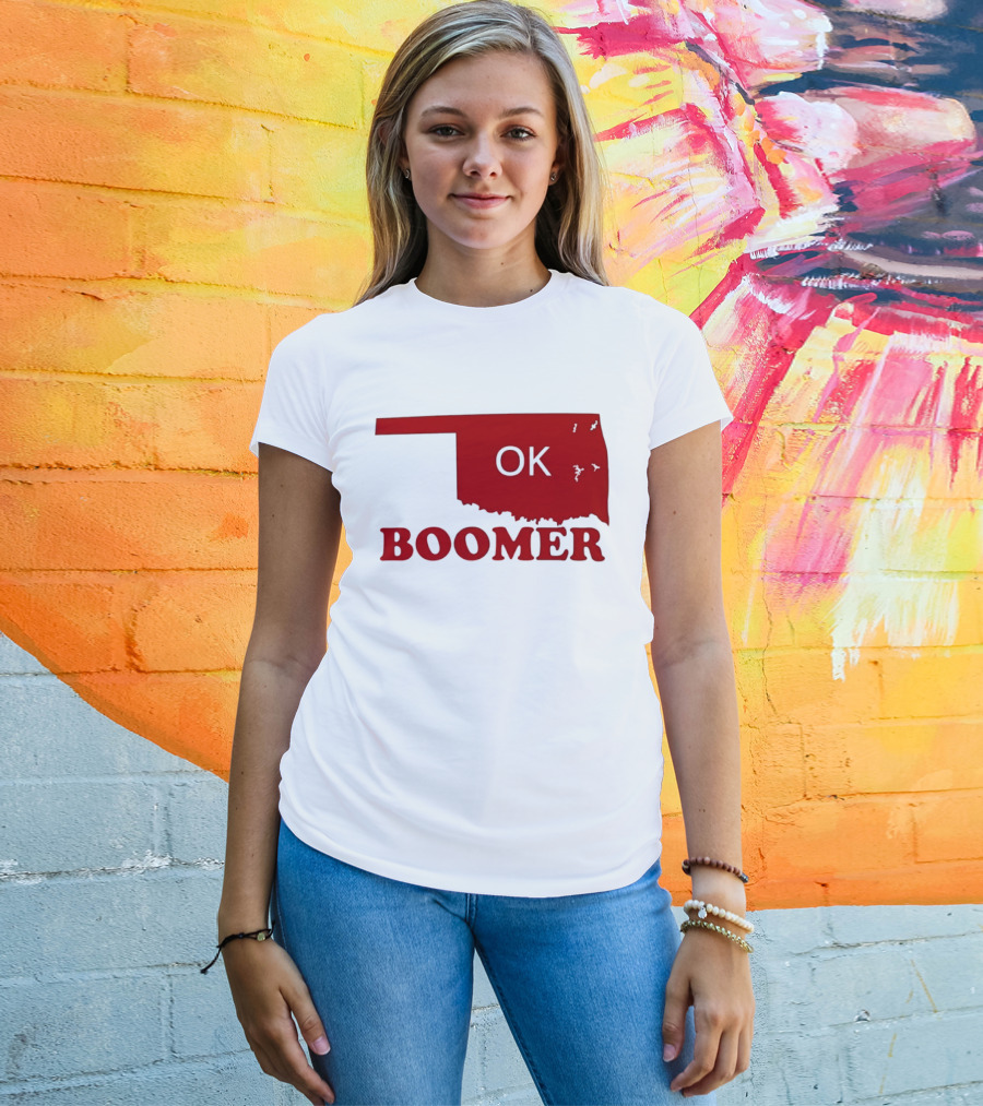 Oklahoma State OK Boomer Map T-Shirt