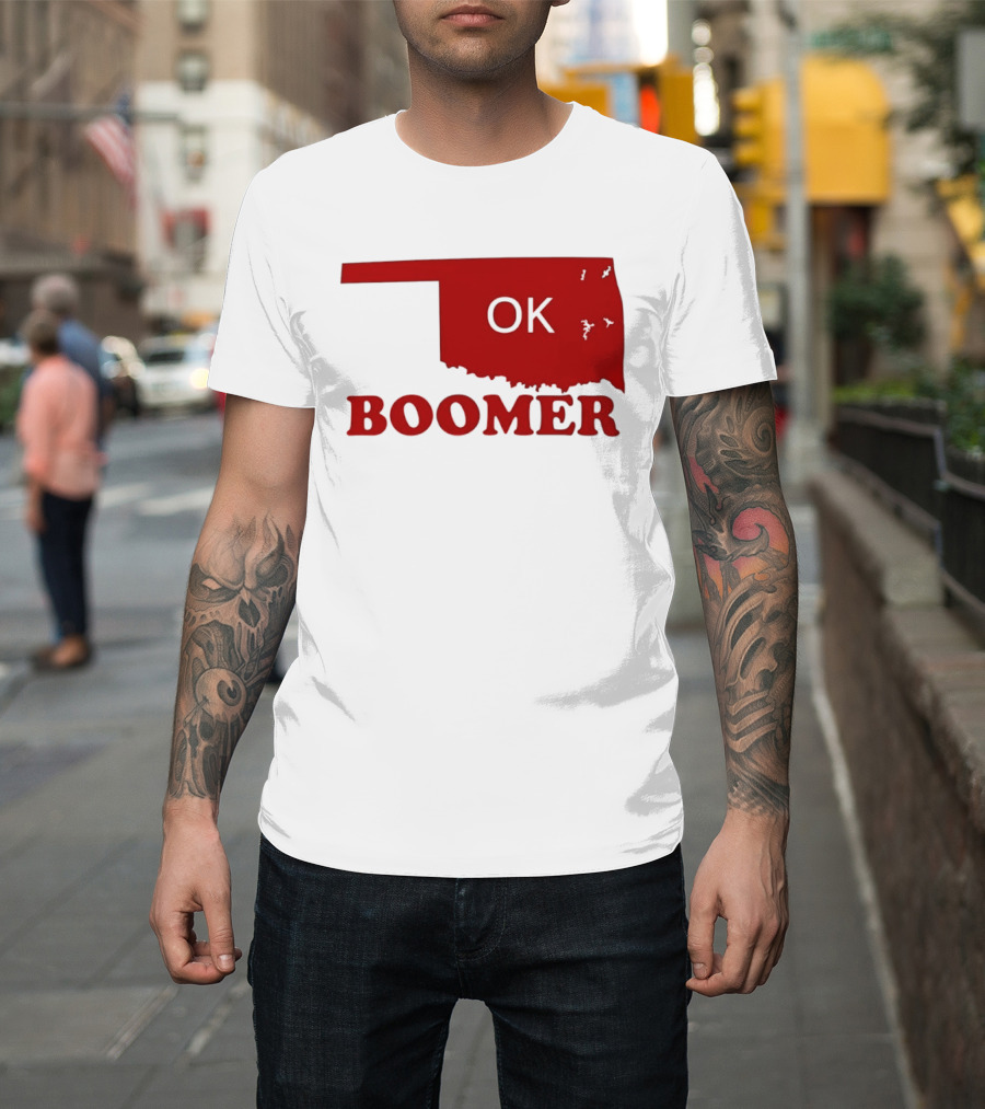 Oklahoma State OK Boomer Map T-Shirt