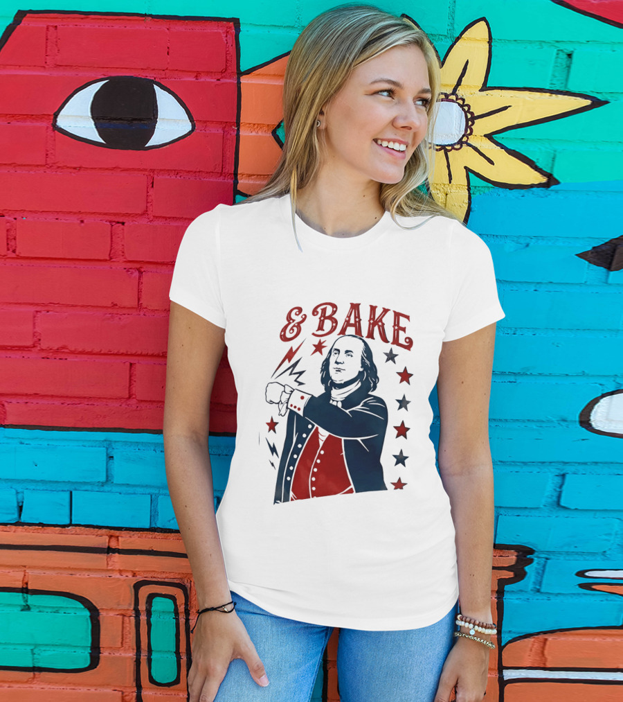 George Washington 4th Of July Bake American 250th Celebration T-Shirt