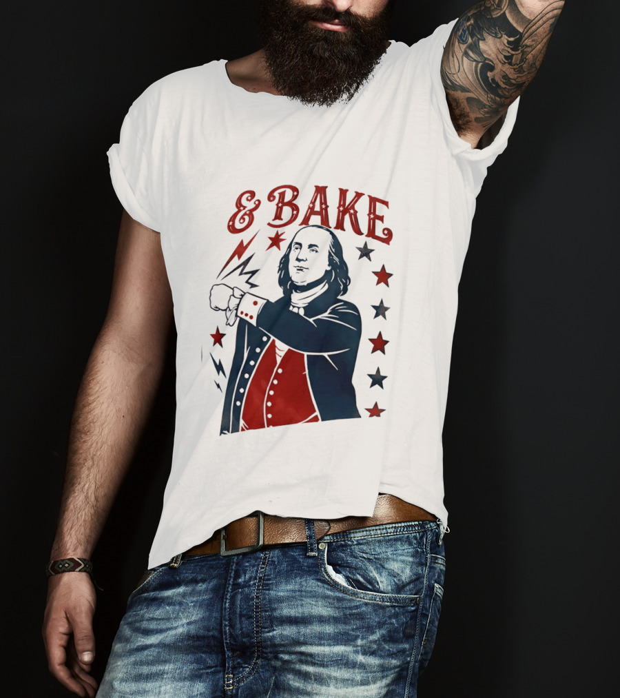 George Washington 4th Of July Bake American 250th Celebration T-Shirt