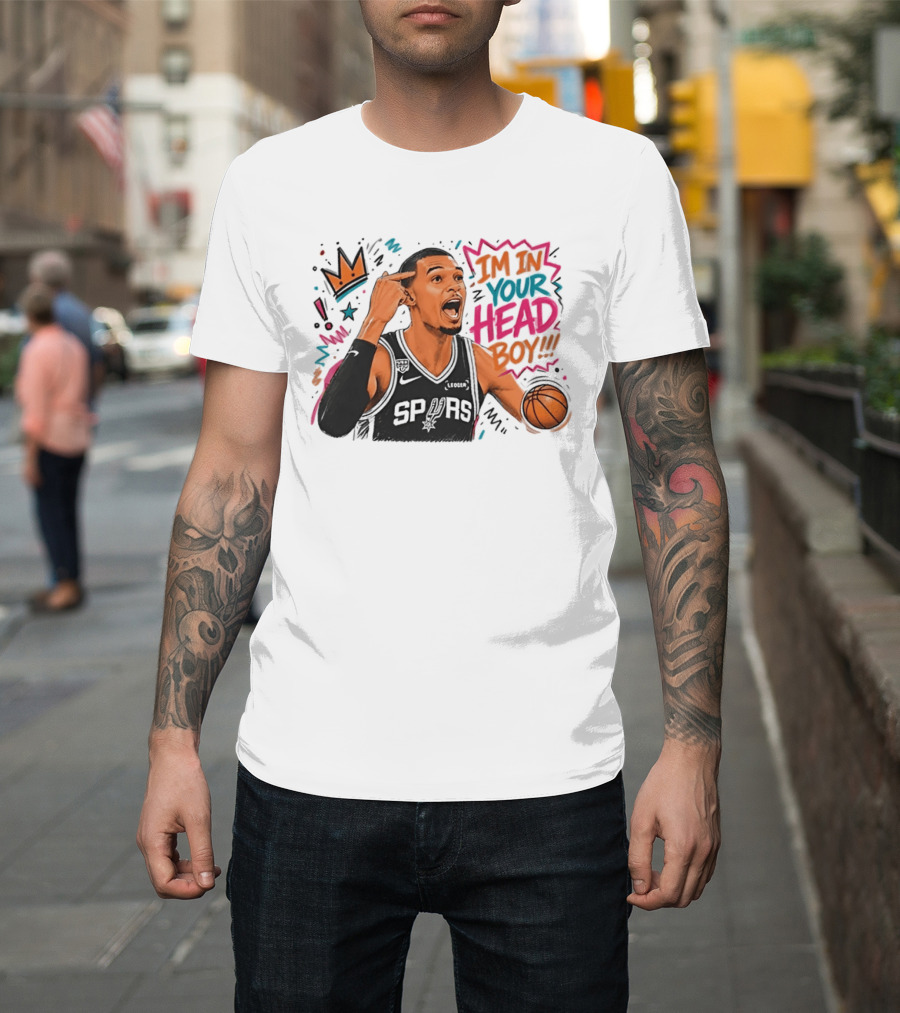 San Antonio Spurs Victor Wembanyama I'm In Your Head Boy Basketball Star T-Shirt