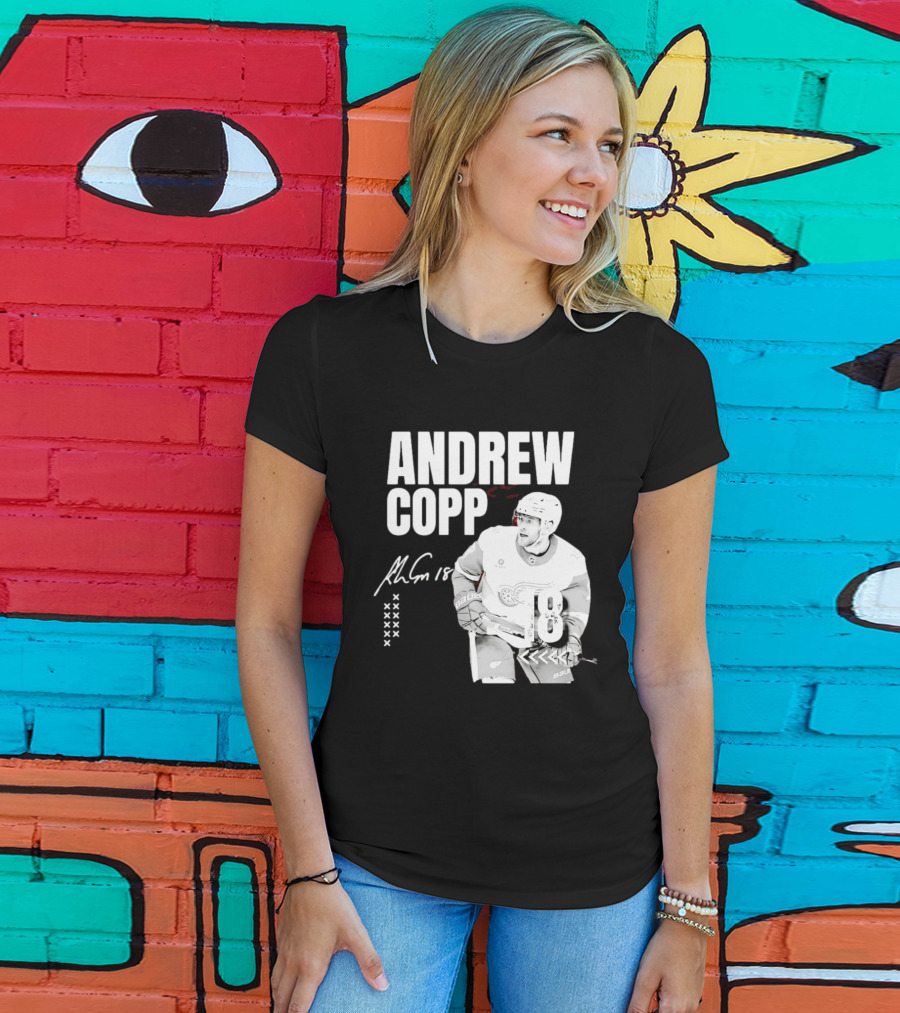 Andrew Copp Detroit Red Wings 18 NHL Hockey Player Signature Jersey T-Shirt