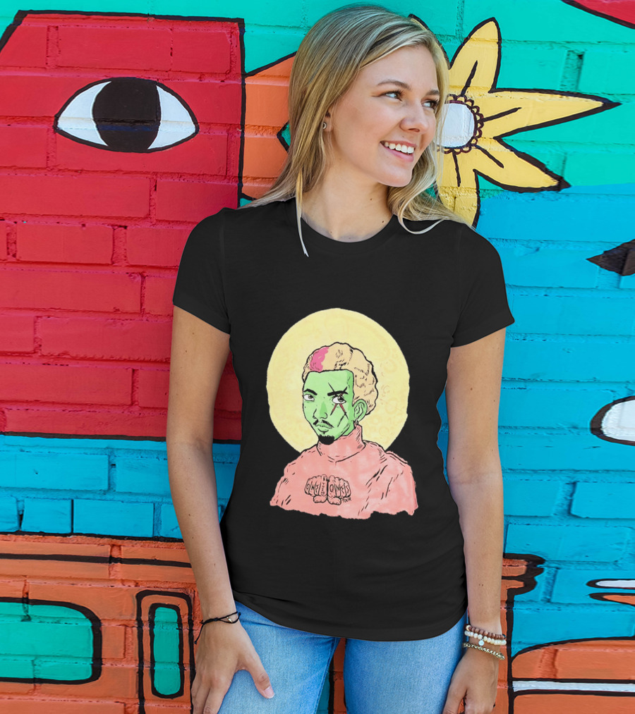 Chris Brown One Of Them Ones Tour 2026 Green Face Pink Hair Halo T-Shirt
