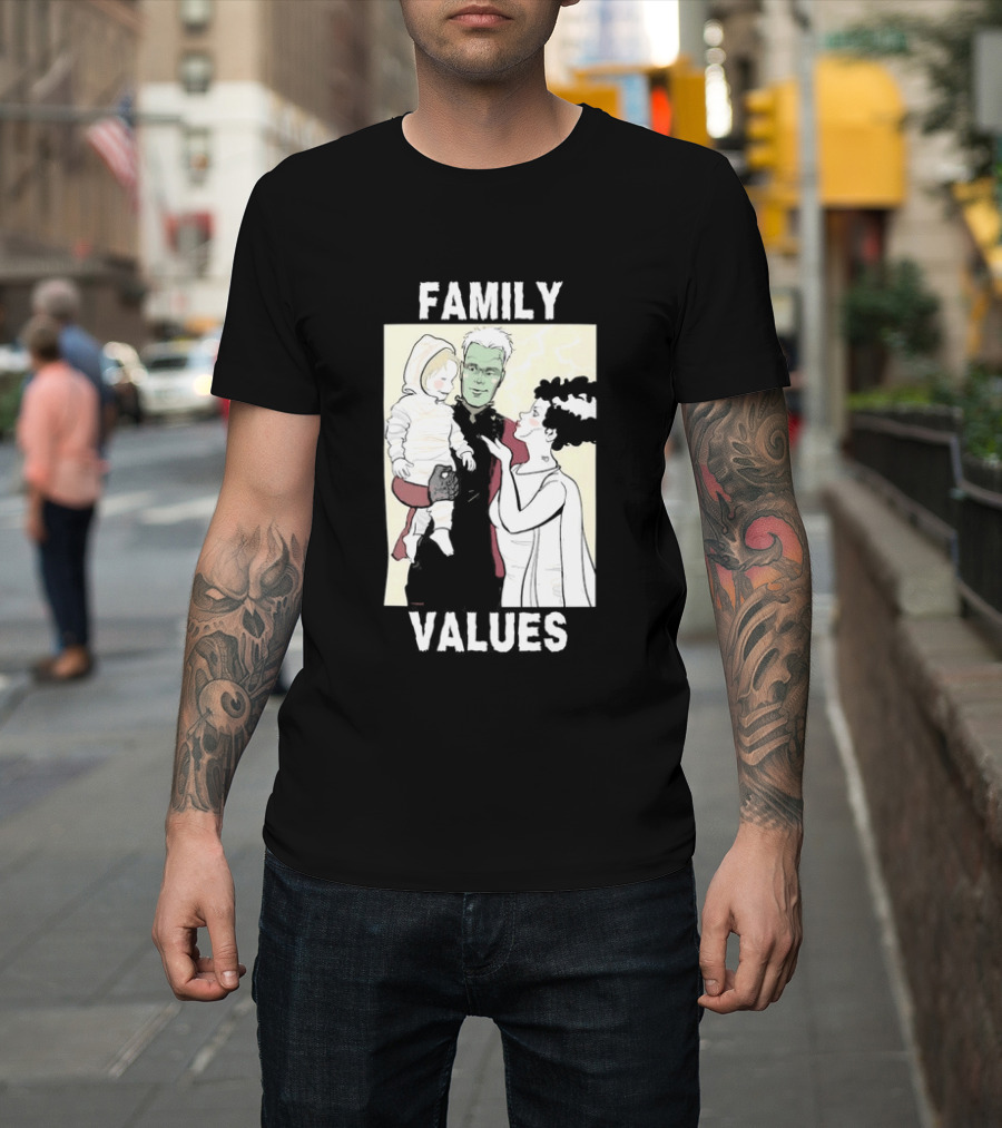 Family Values Halloween 2026 Ghostly Family T-Shirt