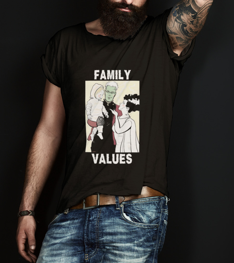 Family Values Halloween 2026 Ghostly Family T-Shirt