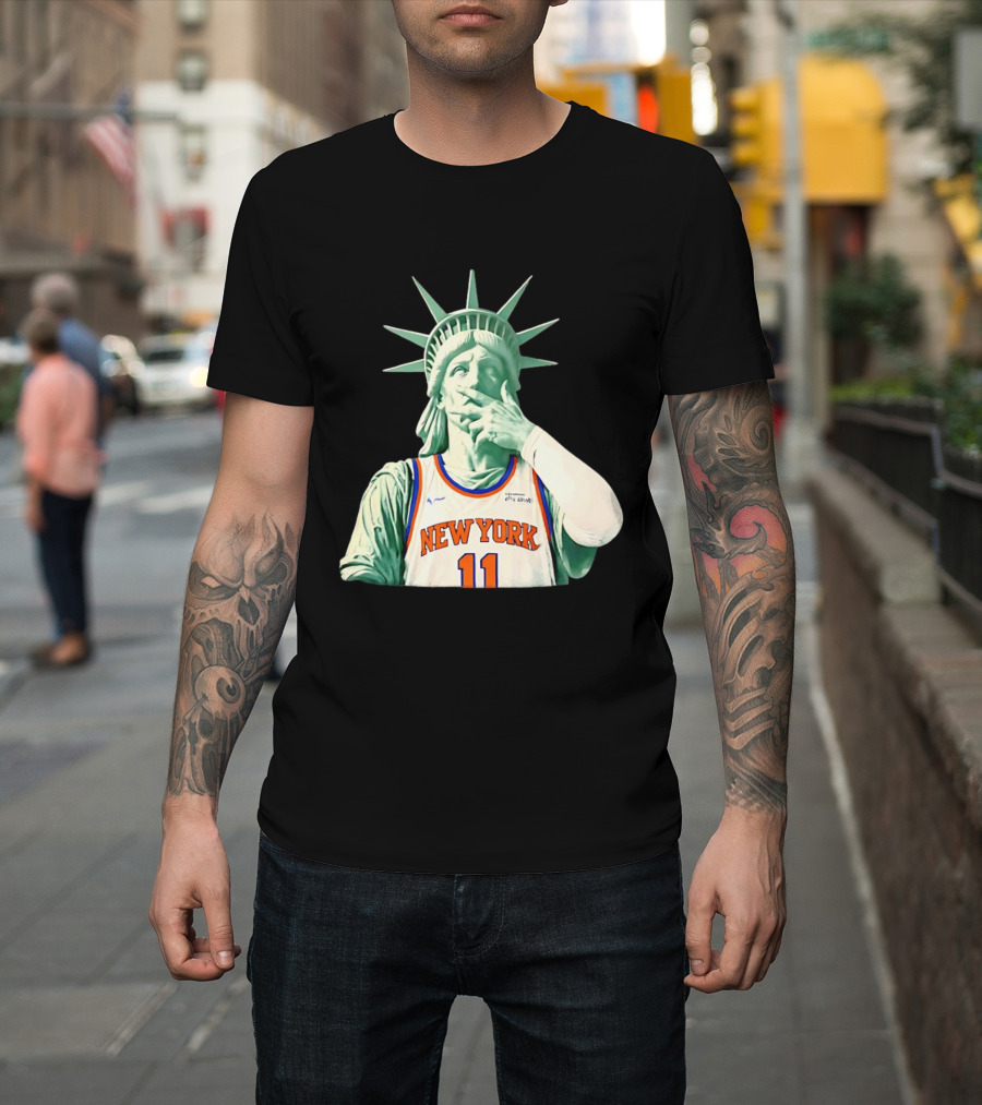 New York Knicks Statue Of Liberty Number 11 Jalen Brunson 2026 T-Shirt