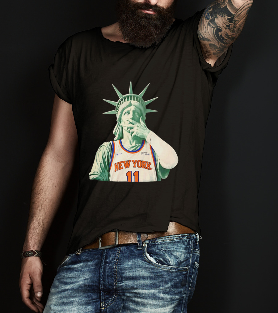 New York Knicks Statue Of Liberty Number 11 Jalen Brunson 2026 T-Shirt